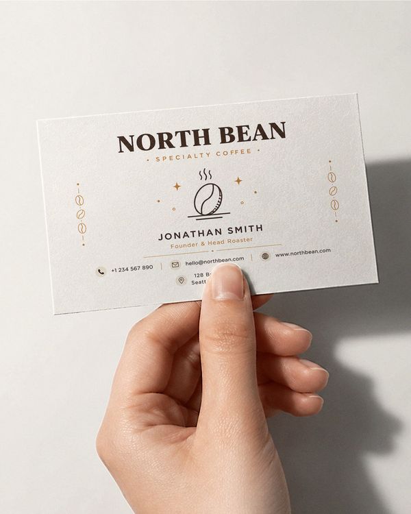 Coffee Brand Business Card Mockup
