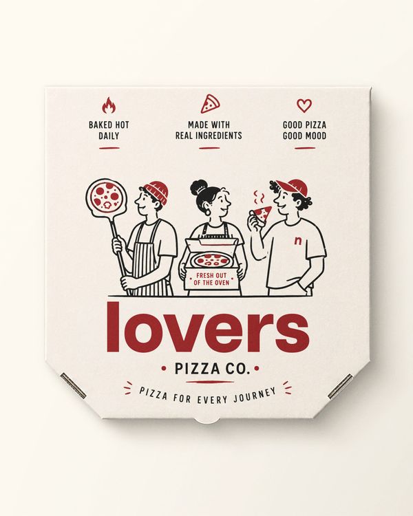 Triangular Pizza Slice Box Mockup