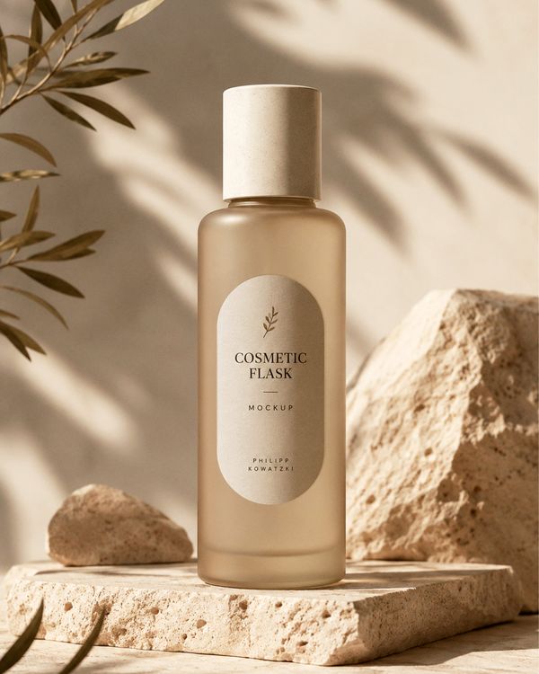 Elegant Bottle Cosmetic Mockup
