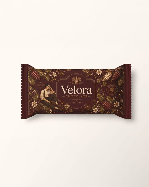 Chocolate Bar Packaging Mockup