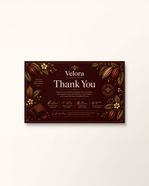Thank You Card Branding Mockup