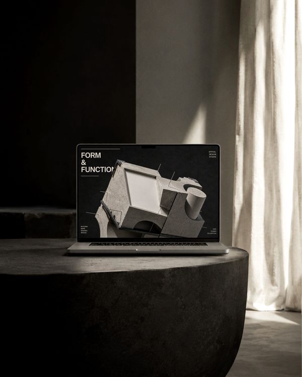 Architectural Laptop Mockup with Soft Natural Light