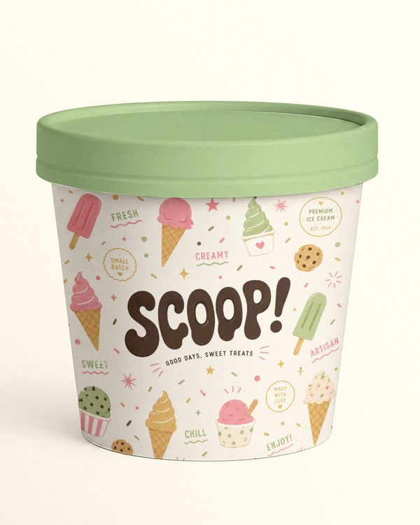 Ice Cream Container Mockup