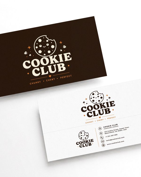 Cookie Brand Business Card Mockup
