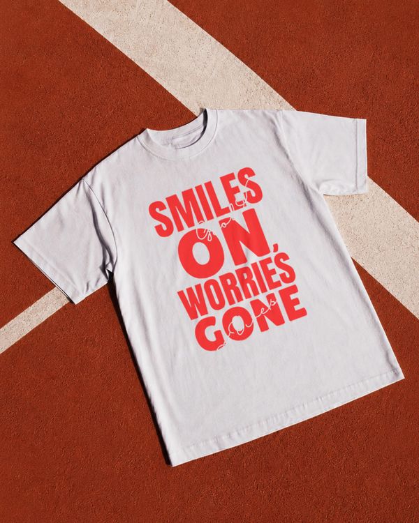 Flat Lay Apparel Branding Mockup on Professional Tennis Court