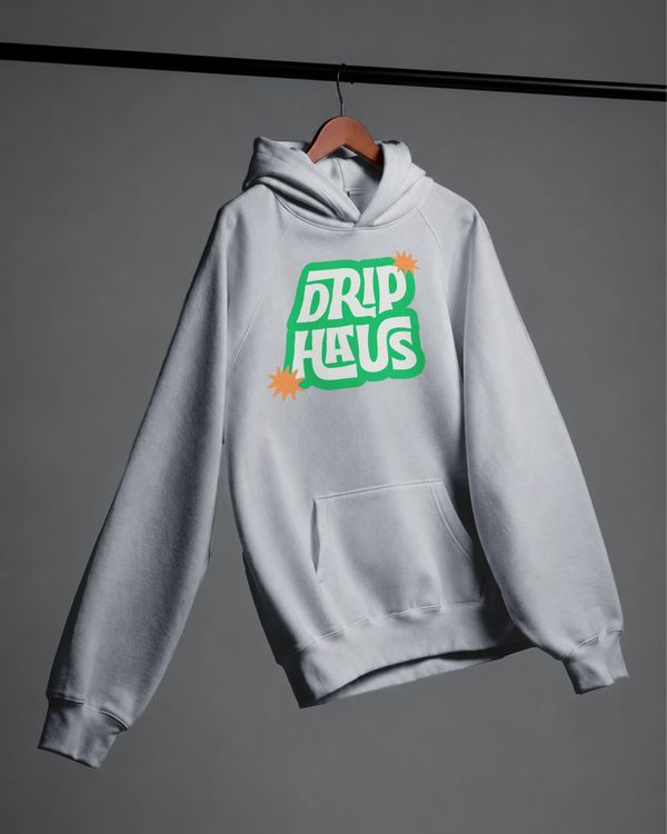Floating Oversized Hoodie Mockup on Wooden Hanger