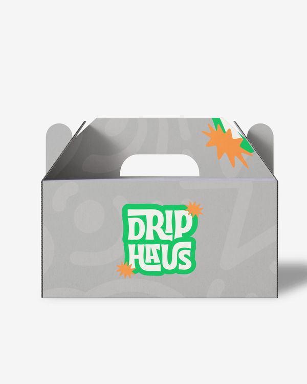 Foldable Takeaway Food Box Mockup Front View