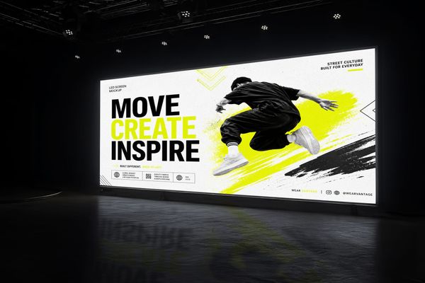Immersive LED Screen Display Mockup