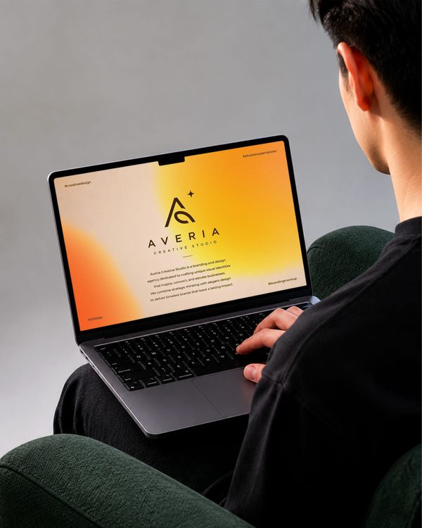Laptop Screen Averia Brand Identity Mockup