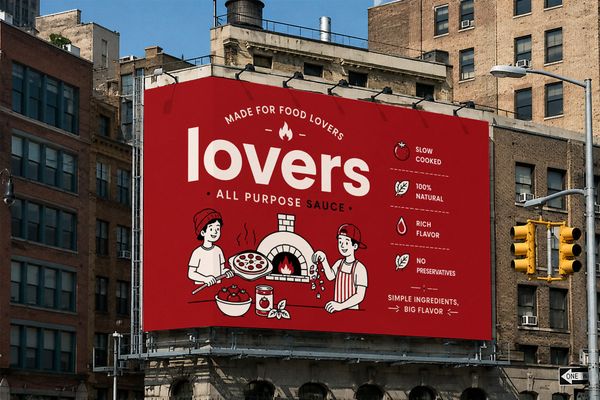 Large Urban Building Billboard Mockup
