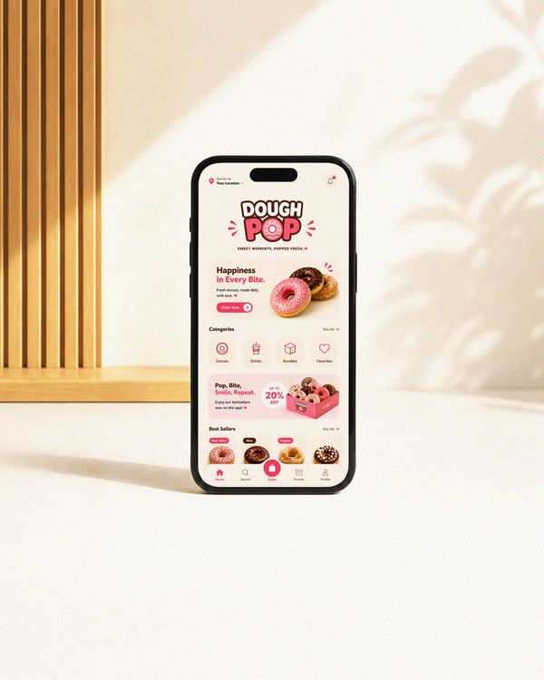 Mobile Phone Screen Mockup