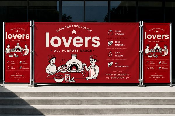 Outdoor Fabric Banner Mockup