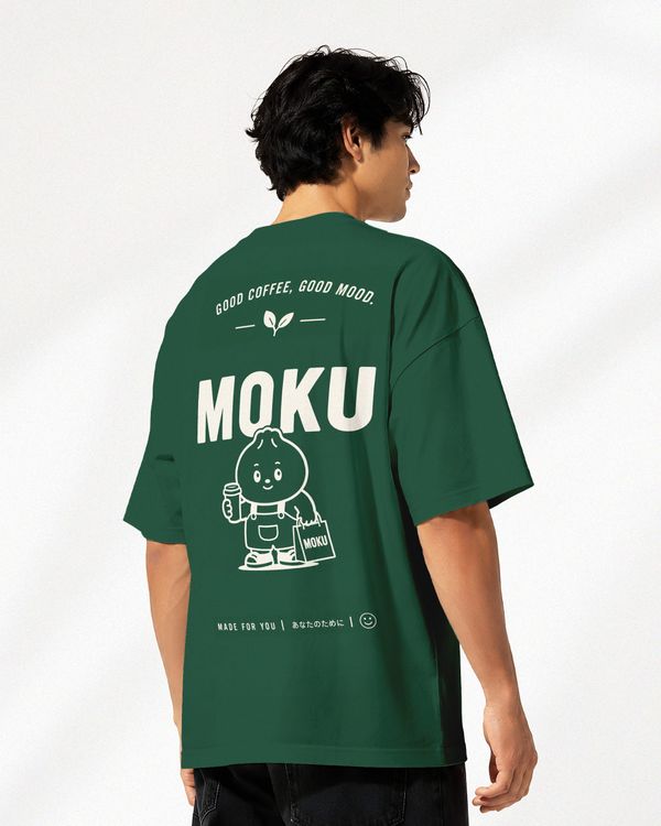 Oversized T-Shirt Back View Mockup