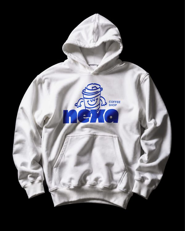 Premium White Hoodie Branding Mockup on Black Background