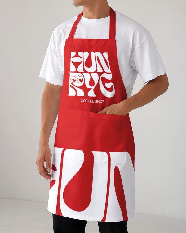 Professional Barista Apron Mockup Front View
