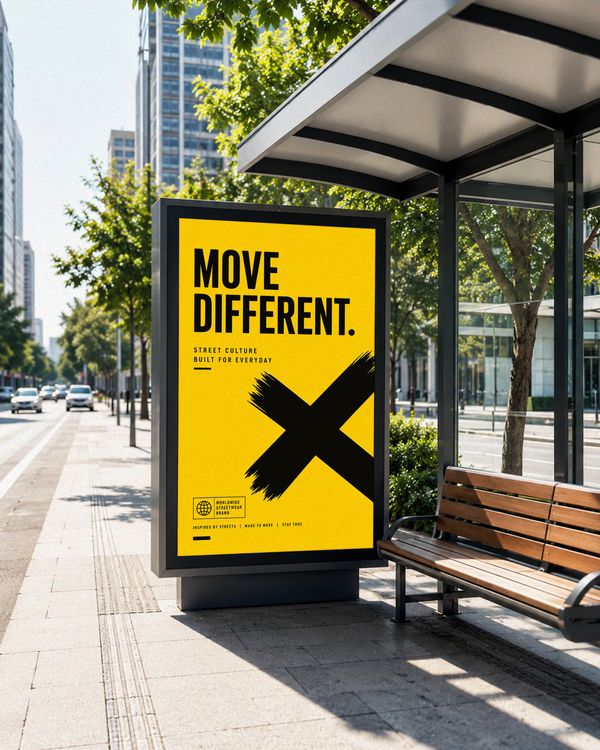 Transit Shelter Advertising Mockup