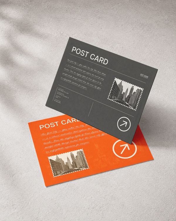 Floating Postcard Mockup