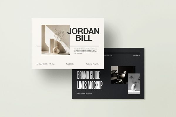 A4 Brand Guidelines Mockup Minimal