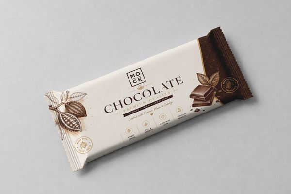 Chocolate Bar Wrapper Mockup