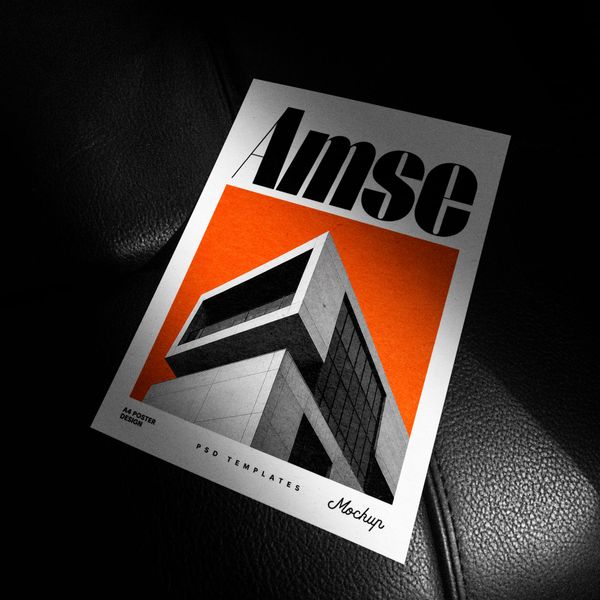 Paper Mockup On Sofa