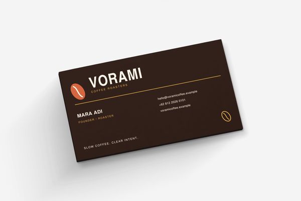 Minimalist Coffee Business Card Mockup With Premium Branding