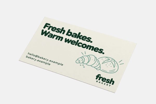 Minimalist Bakery Contact Card Mockup