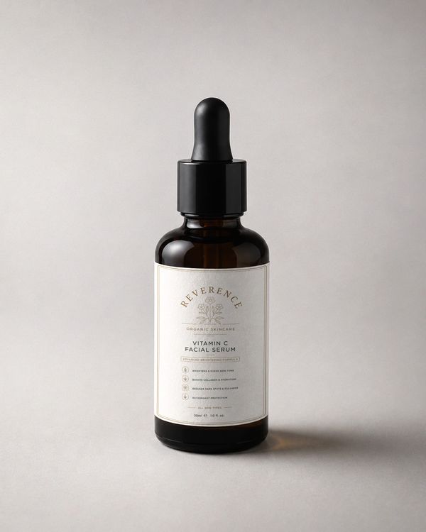 Cosmetic dropper bottle mockup featuring an amber glass serum bottle, black dropper cap, and minimalist botanical label on a soft neutral studio background.