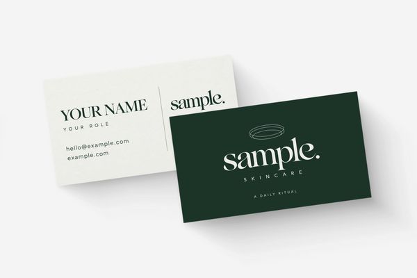 Minimalist Skincare Business Card Mockup