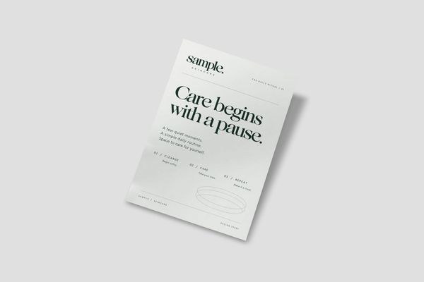 Minimalist Skincare A4 Flyer Mockup