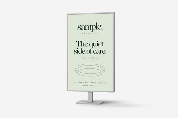 Minimalist Skincare Advertisement Board Mockup