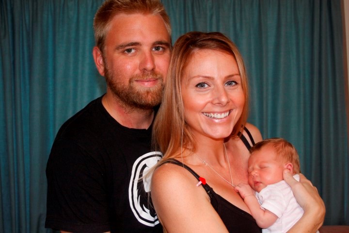 Steve Hiley (known as Beaver) and Letty Brennan with their brand new daughter, Lyla