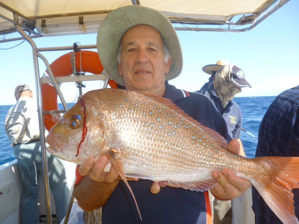 John from Brisbane caught snapper with his line