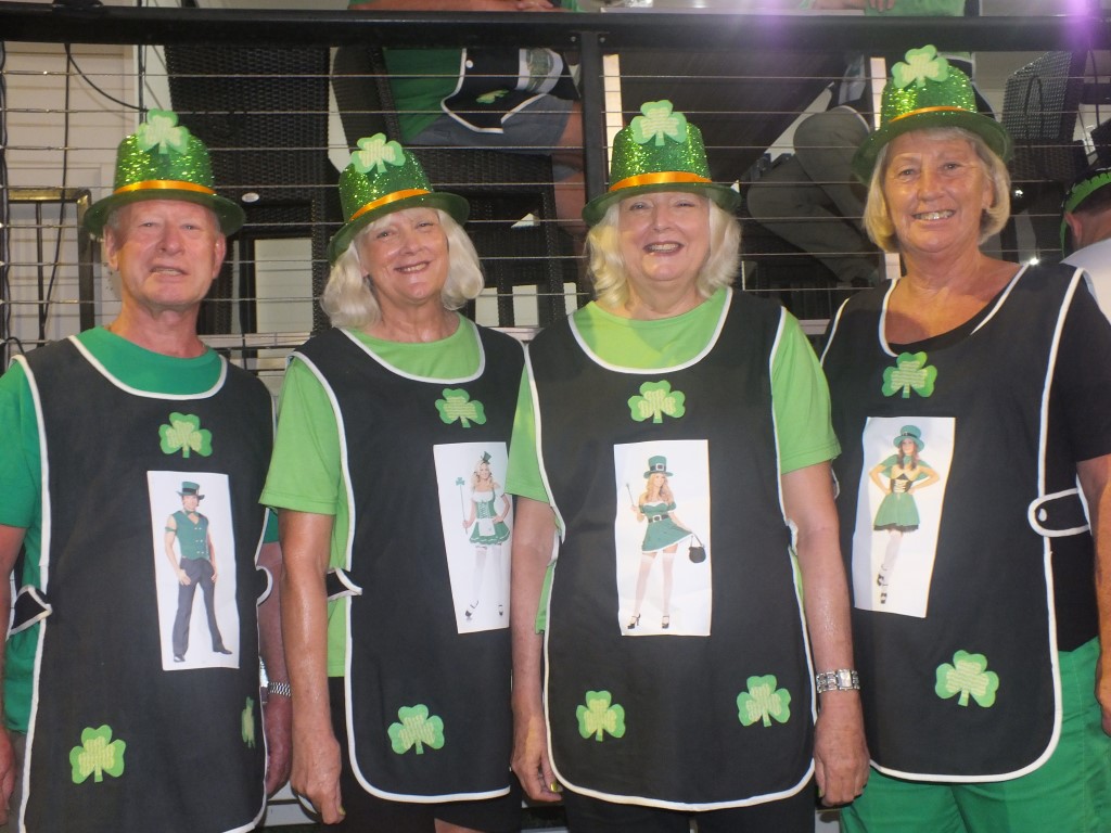 Community Centrefold members Kerry Rickards, Coralie Leslie, Collette Archibald and Helen Brown tied for best St Patty's Day