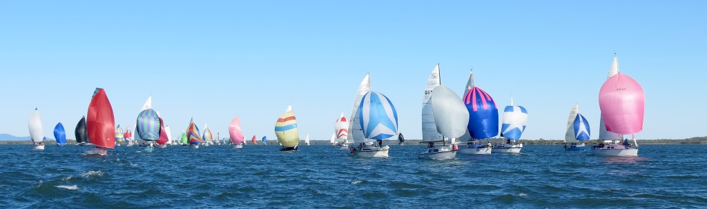 Race action from the 2014 Bay to Bay Image Jon Colless, Coast Guard Sandy Strait