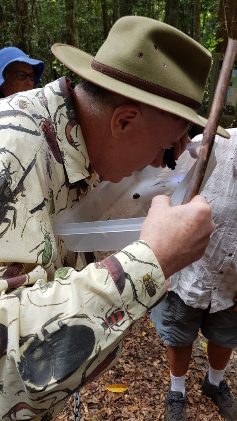 Experts are coming from all over Australia to lead the daily field trips including Robert Whyte spider expert