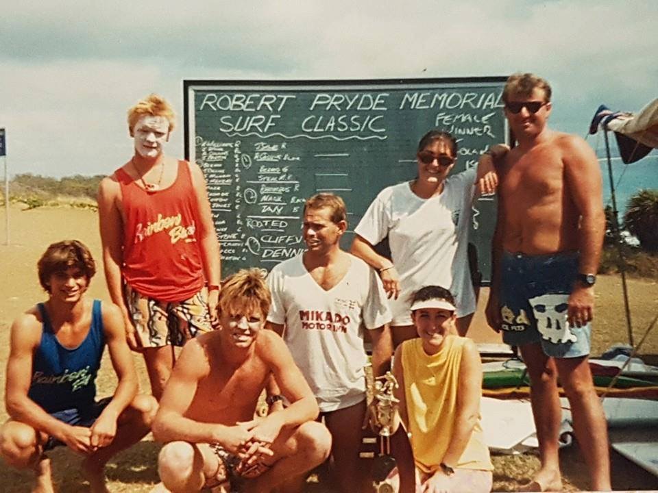 Pictured are the winners of the 1987 Robbie Pryde Memorial Classic - Paul Poncini, Spot, Grant Boyce, Cliff Speed