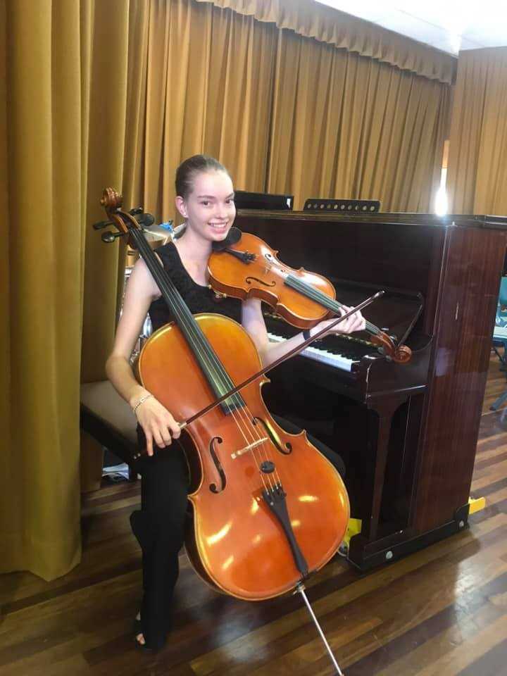 Hannah Johnston, one of the performers at our last Cooloola Community Orchestra Concert, in Tin Can Bay