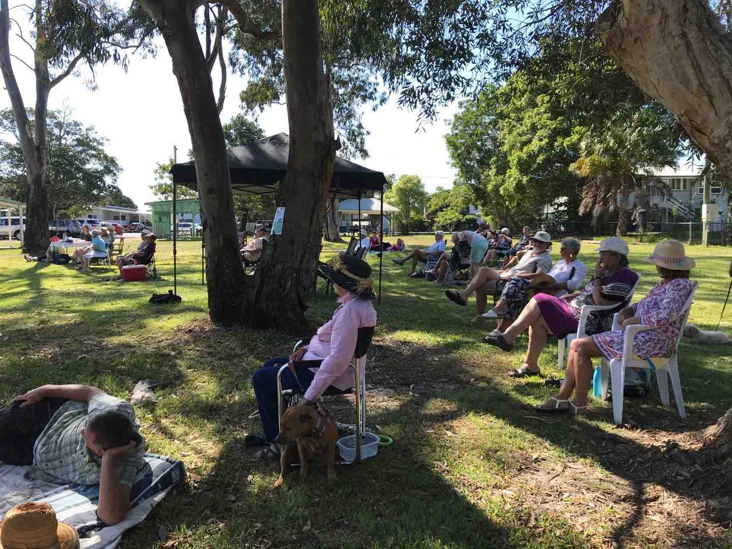 Some of the Music in the Park guests enjoying the concert put on by Music Plus