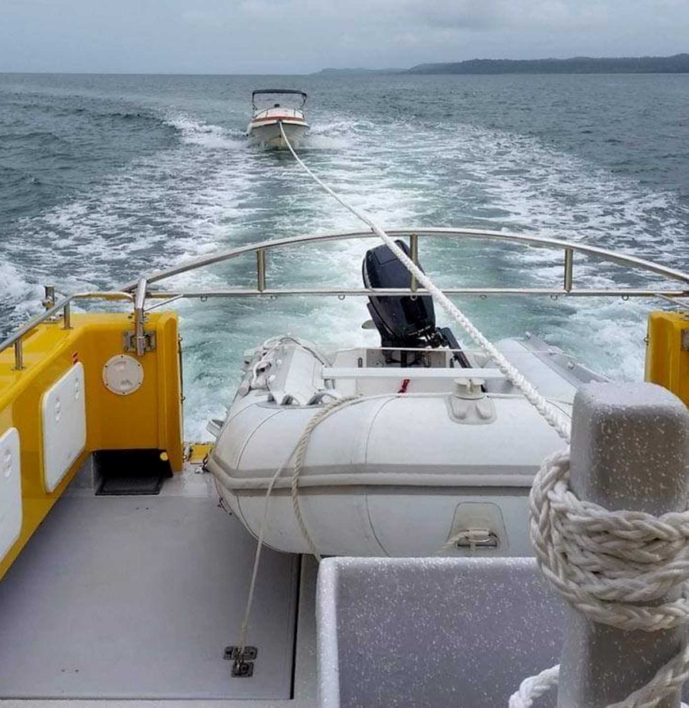 A vessel broken down off Rainbow Beach helped by the Coastguard