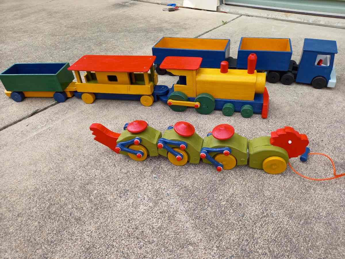 Some of the wonderful toys sent to children in Gympie who lost their homes in the floods. Again, our thanks to Bill Neil for hand making these for us to donate
