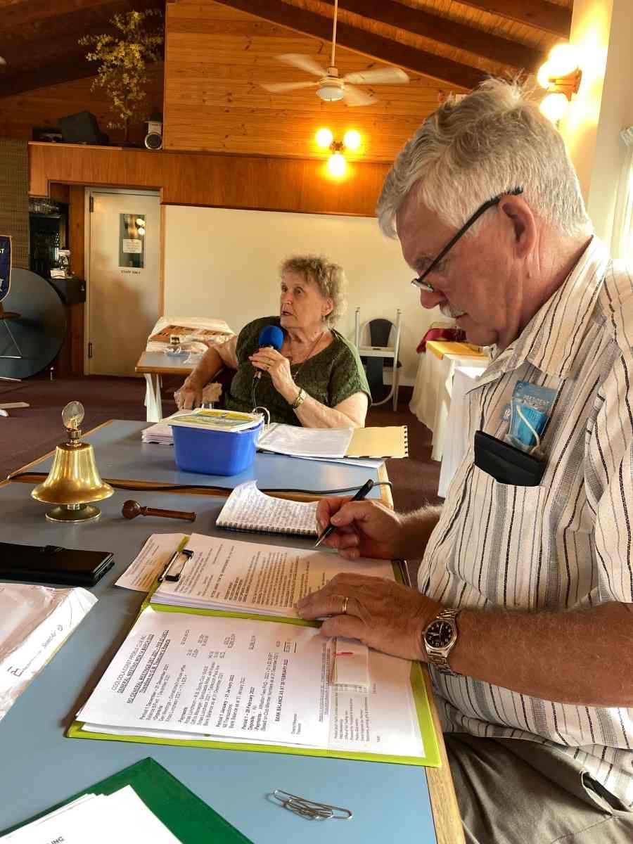 Probus - Last General Meeting for Daryl Christie as President and Cherryl Mossman as Treasurer.