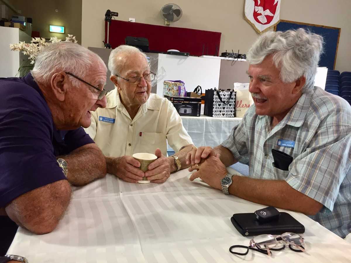 Bruce, Arthur and Daryl at the Community Bus fundraiser.