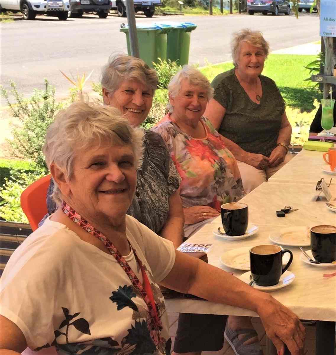 Probus members Joan, Katrina, Jo, and Cherryl at Temptations 
