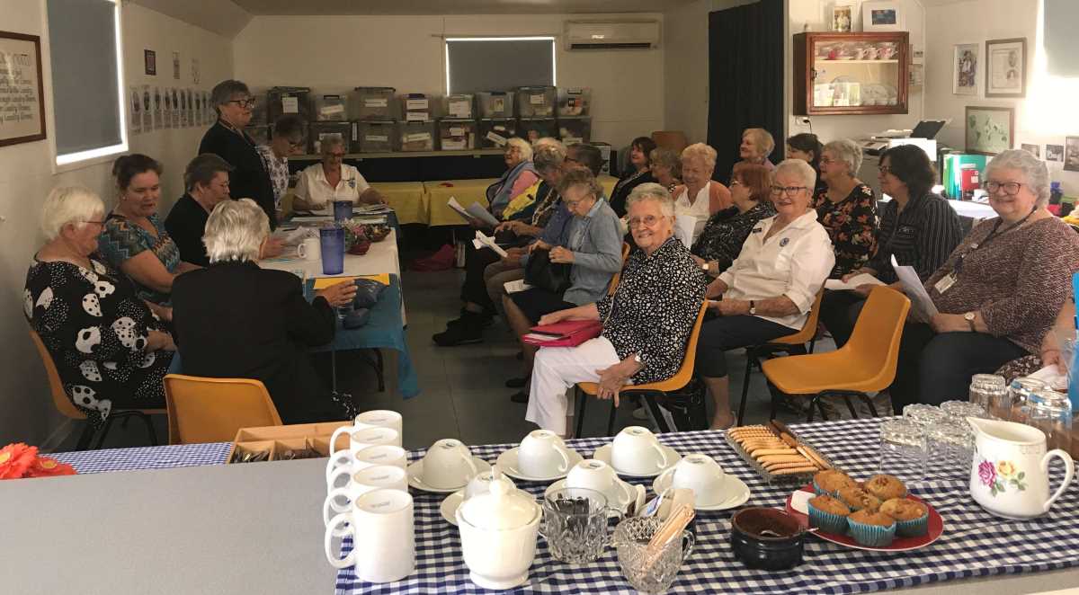 QCWA Branch President, Wendy addressing attendees at the recent Branch AGM