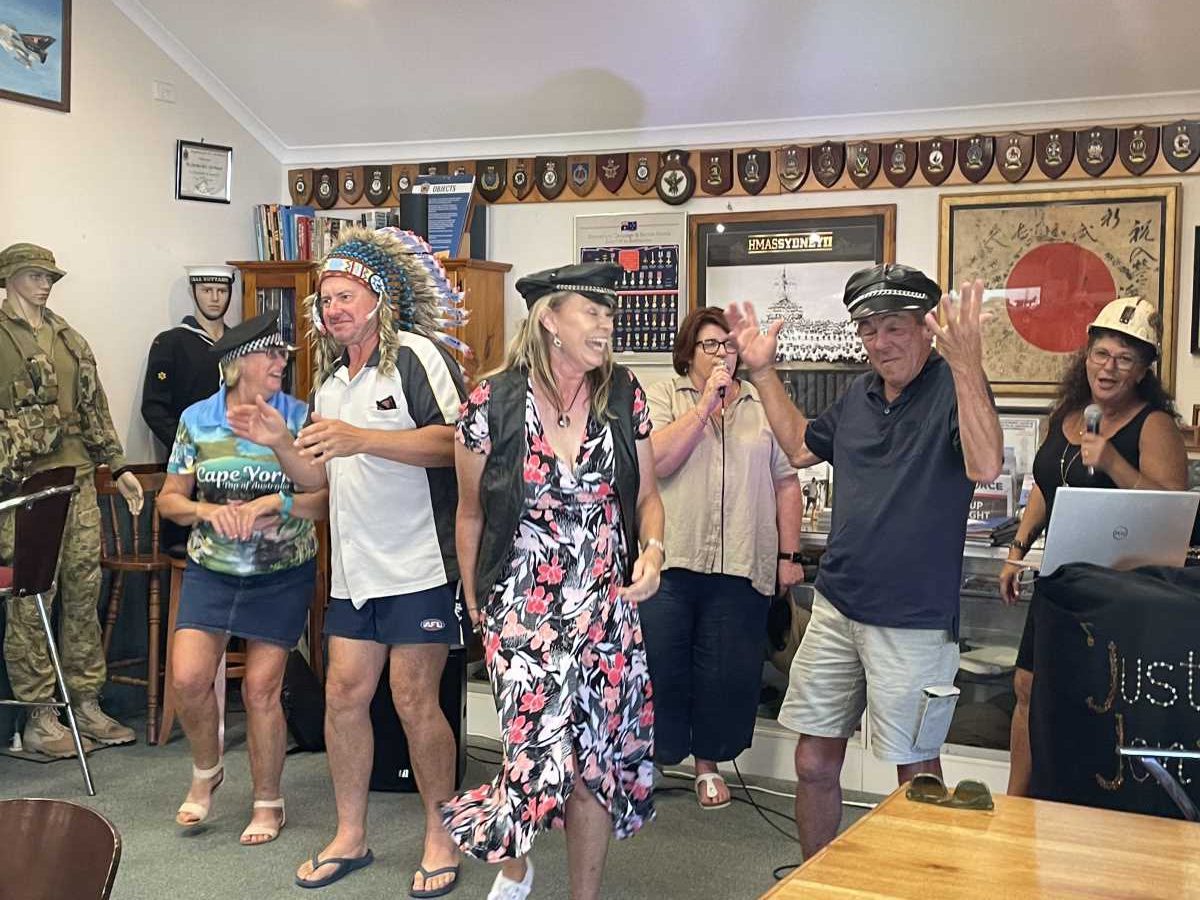 One of our regular entertainers, Jen, getting the crowd up and rocking at a recent Sunday BBQ