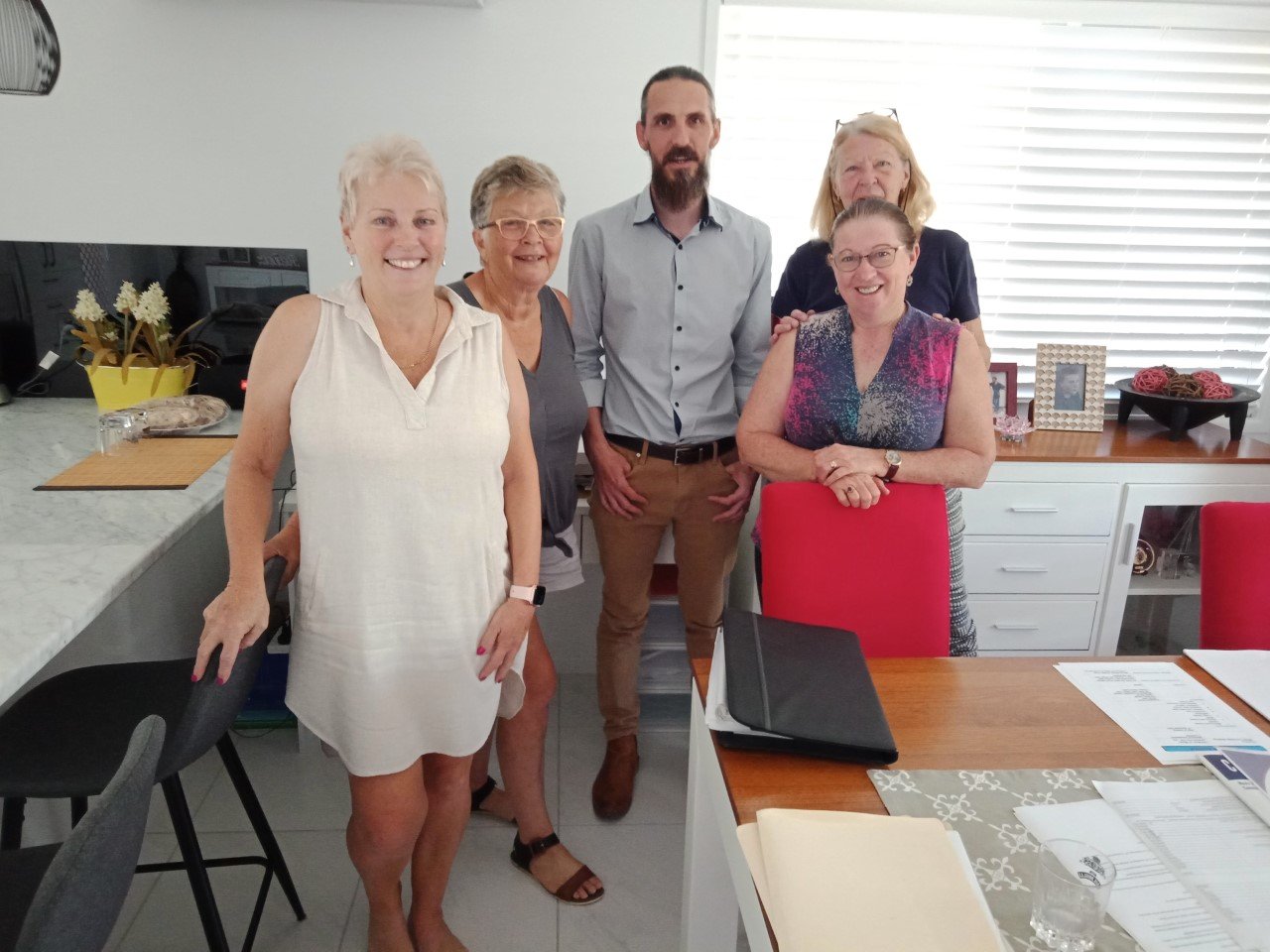 Di Warren - secretary, Julie Collins - treasurer, Nathan Hammond - MOWQ, Robyn Saul - president, Julie Thorne - assistant tre