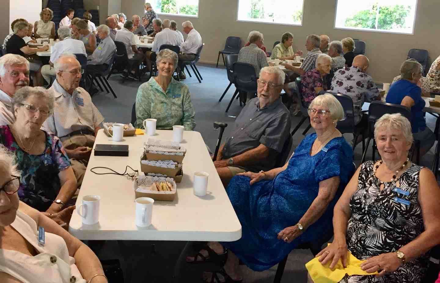 Cooloola Coast Probus members at morning tea after the Ecumenical Service