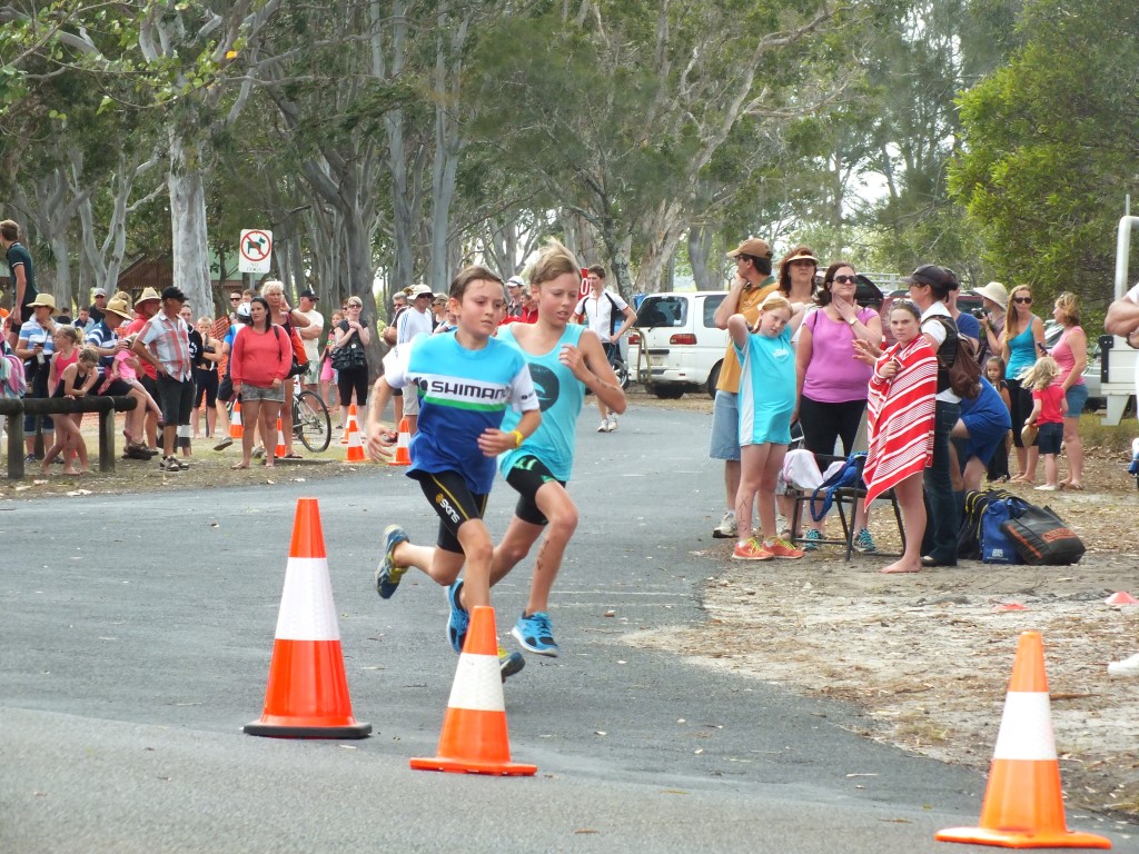 Lots of smiles at the Cooloola Triathlon 2013, Tin Can Bay
