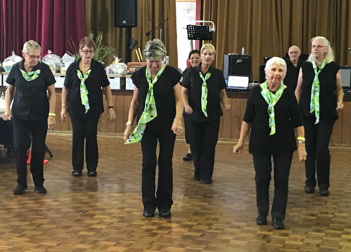 Line dancers entertained at the 2018 Easter Fair 