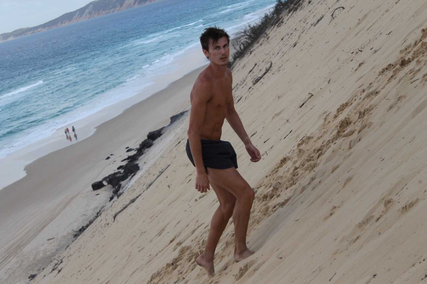 Commonwealth gold medal winner, Dane Bird-Smith training on our beach - 2013